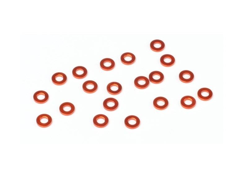 HB114489 - HB Racing Aluminium Washer 3x6x1.0mm (20pcs)